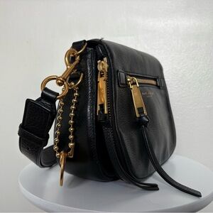 Marc Jacobs Black Crossbody Bag with Gold Accents